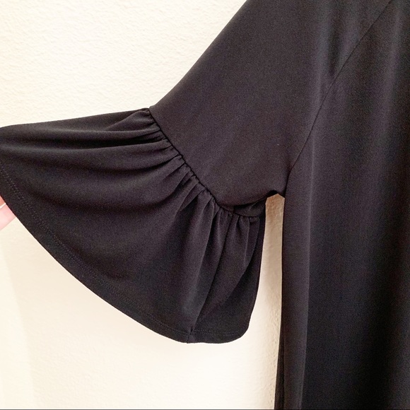 Black Bell Sleeve Blouse - Picture 2 of 5